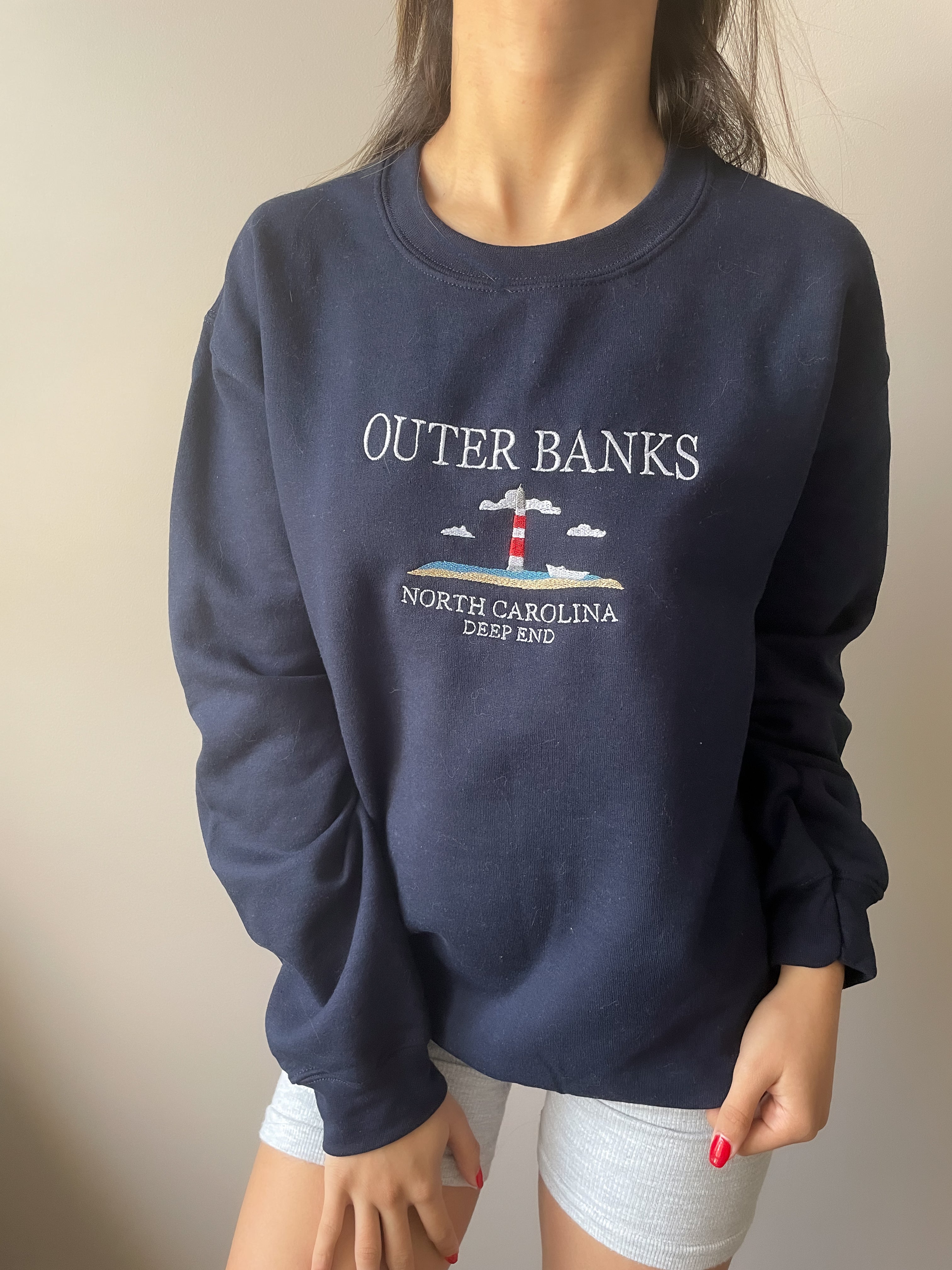 Outerbanks North Carolina Crewneck Sweatshirt Raw Republic